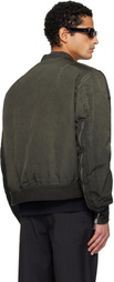 424 Black Military Bomber Jacket