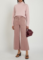Paige Anessa Cropped Wide-leg Jeans Pink