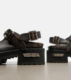Balenciaga Venom leather Mary Jane flats