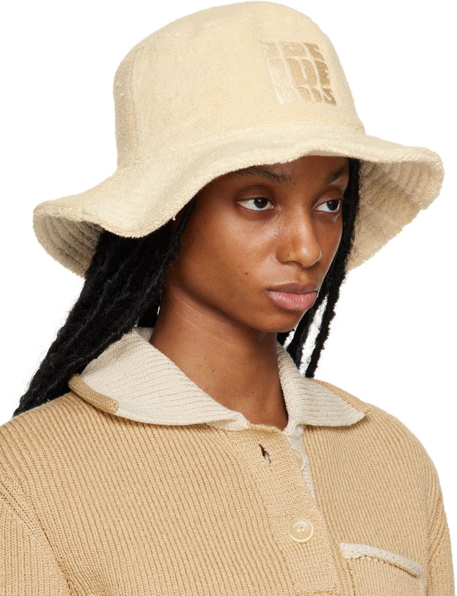 Jacquemus Beige Le Raphia 'Le Bob Bandho' Bucket Hat Jacquemus