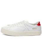 Kenzo Men's Swing Lace up Sneakers in White/Red