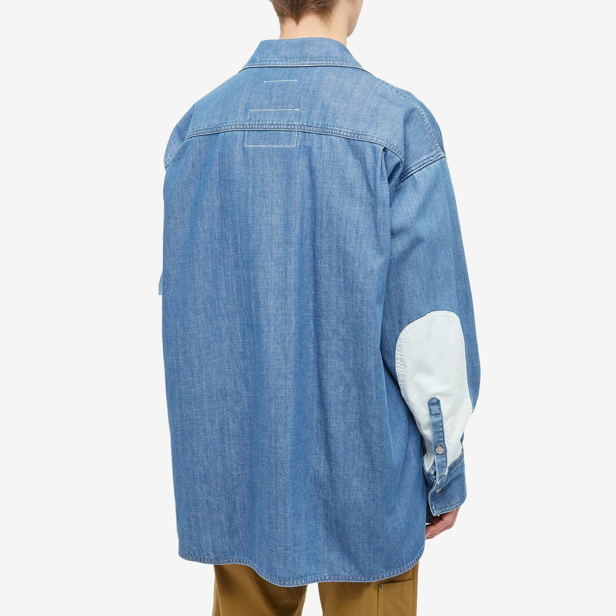 Maison Margiela Men's Oversized Denim Shirt in Blue Maison