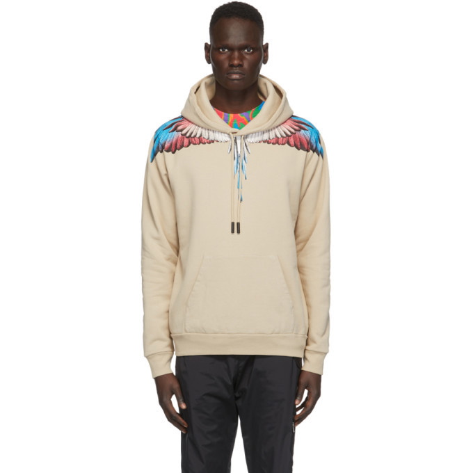 Photo: Marcelo Burlon County of Milan Beige and Burgundy Wings Hoodie