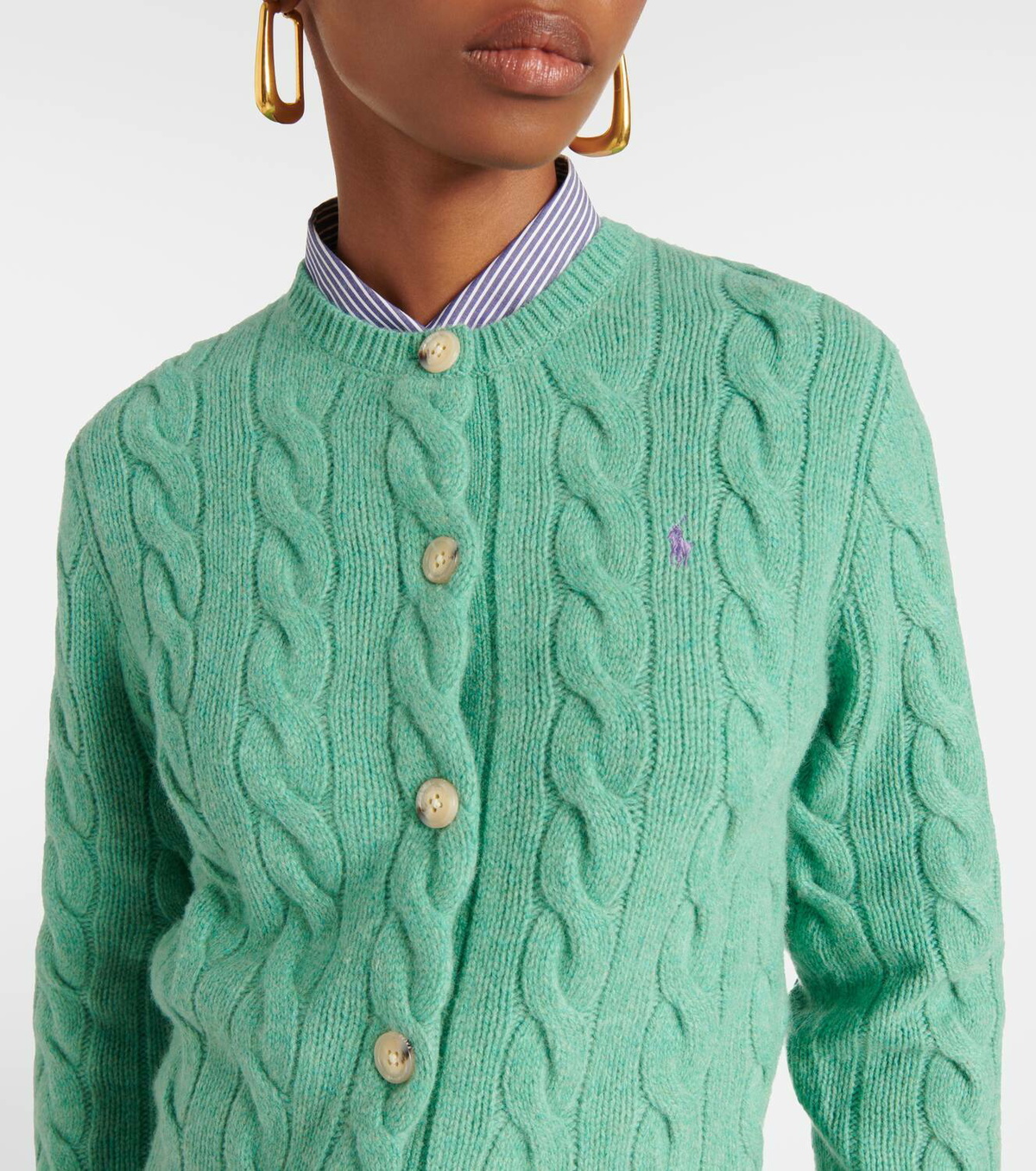 売れ筋商品|||ラルフローレン ニット&セーター レディース アウター CABLE KNIT WOOL CASHMERE CARDIGAN - Cardigan - carmine pink Cable-Knit Wool-Cashmere Cardigan