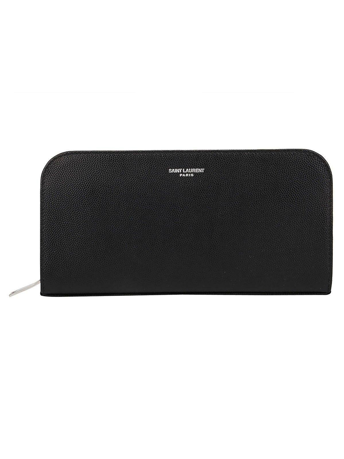 Saint Laurent Black Calf Leather Bos Taurus Wallet