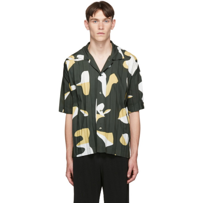 Photo: Homme Plisse Issey Miyake Khaki Edge Print Shirt