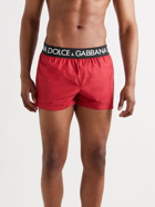 Dolce & Gabbana - Slim-Fit Short-Length Swim Shorts - Red