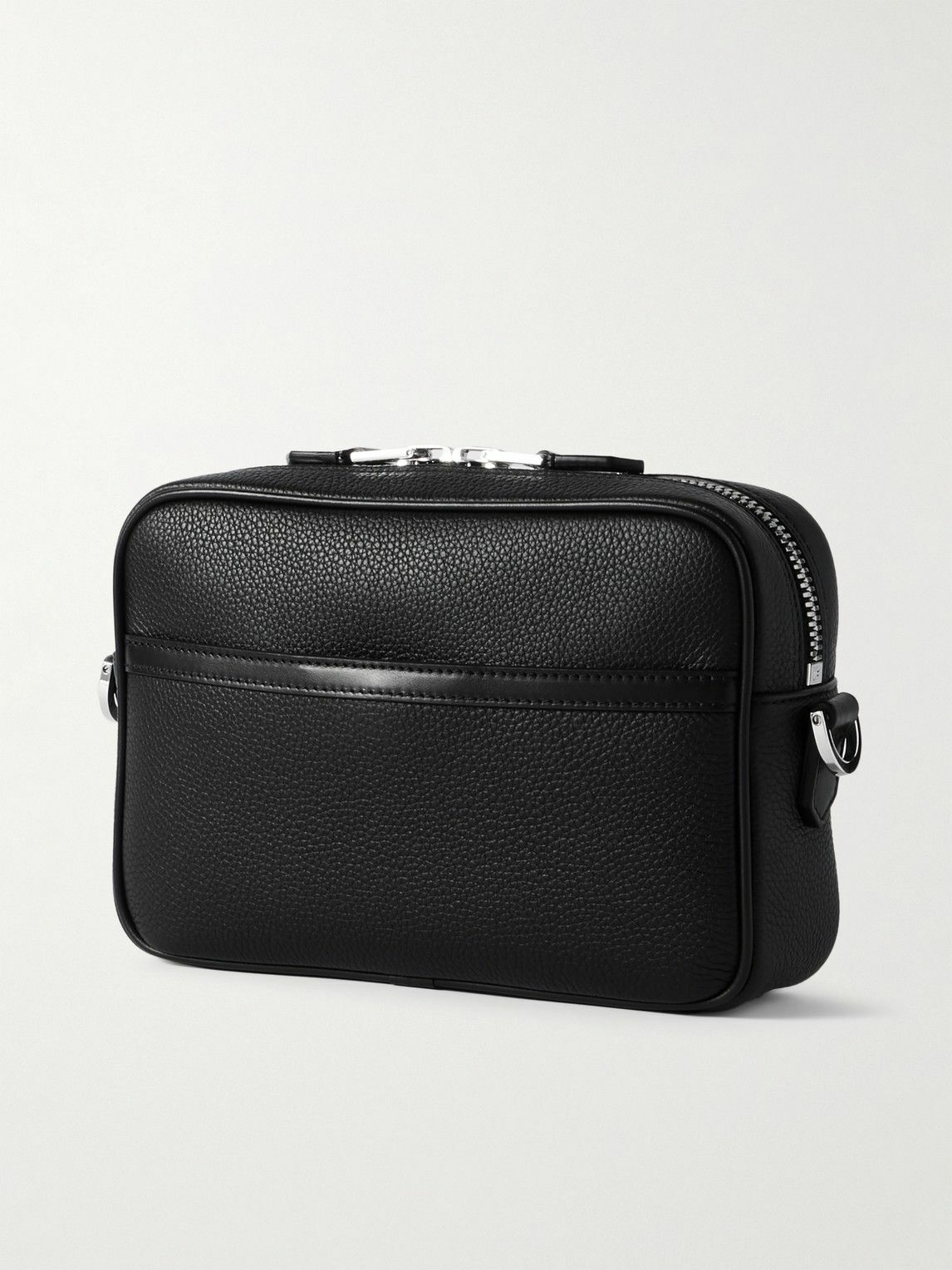 TOM FORD - Logo-Appliquéd Full-Grain Leather Messenger Bag