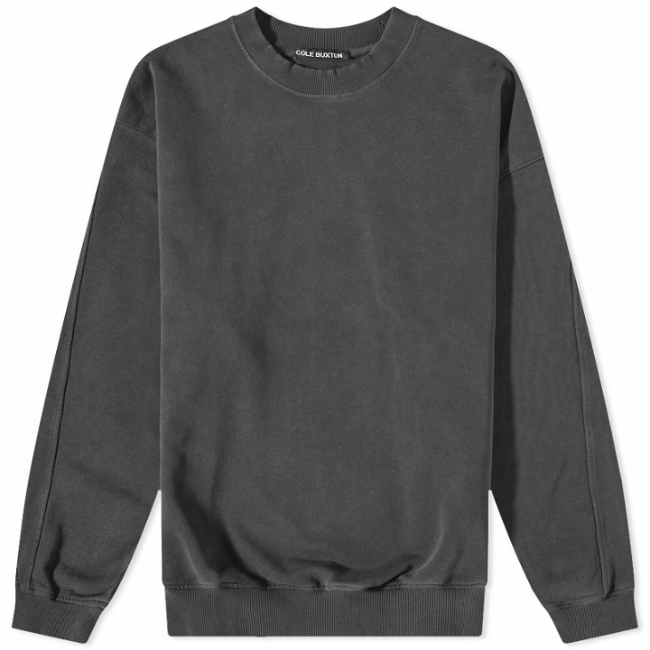 Photo: Cole Buxton Men's Warm Up Crew Sweat in Washed Black