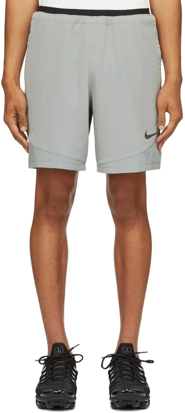 Photo: Nike Grey & Black Dri-FIT Pro Rep Shorts