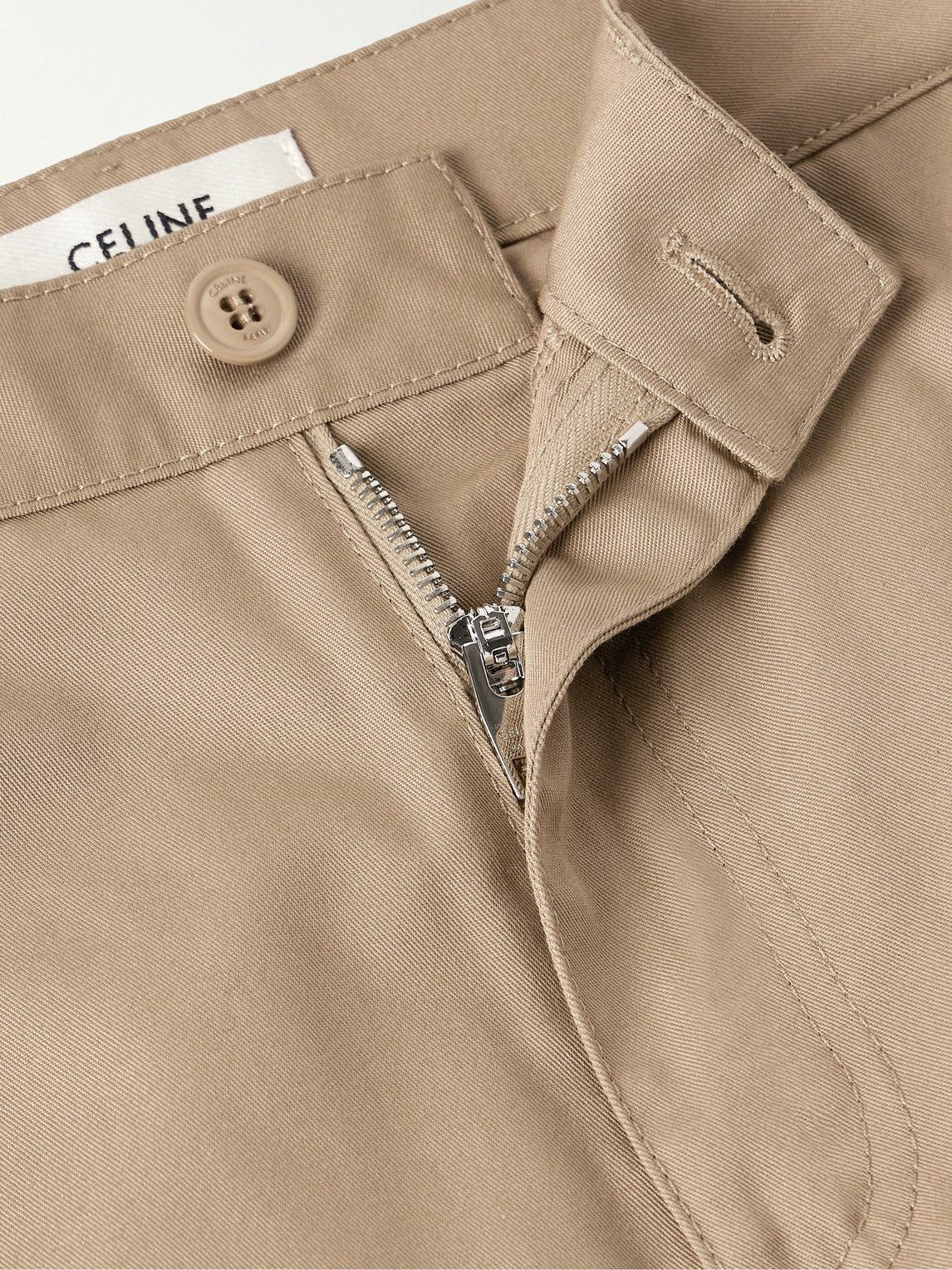 CELINE - Straight-Leg Twill Cargo Trousers - Neutrals