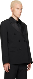 Ernest W. Baker Black Six Button Double Breasted Blazer