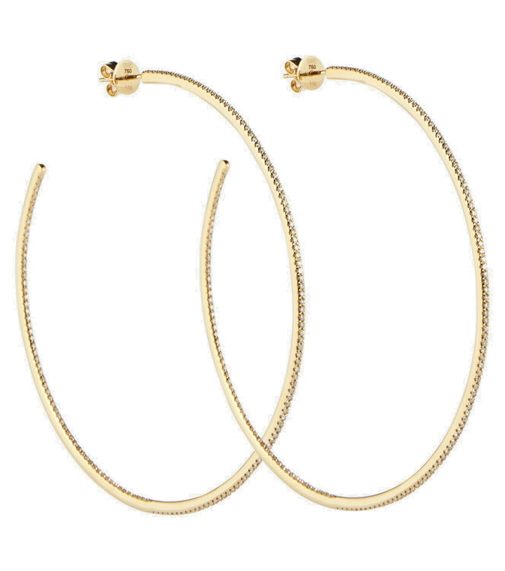 Photo: Shay Jewelry XL 18kt yellow gold hoop earrings with diamonds