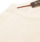 Loro Piana - Textured Cotton, Silk and Cashmere-Blend Sweater - Neutrals