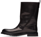 Brioni Black Calfskin Equestrian Boots