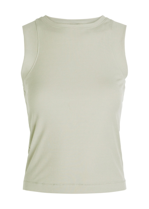 Photo: Vuori Pose Ribbed Stretch-modal Tank Light Grey