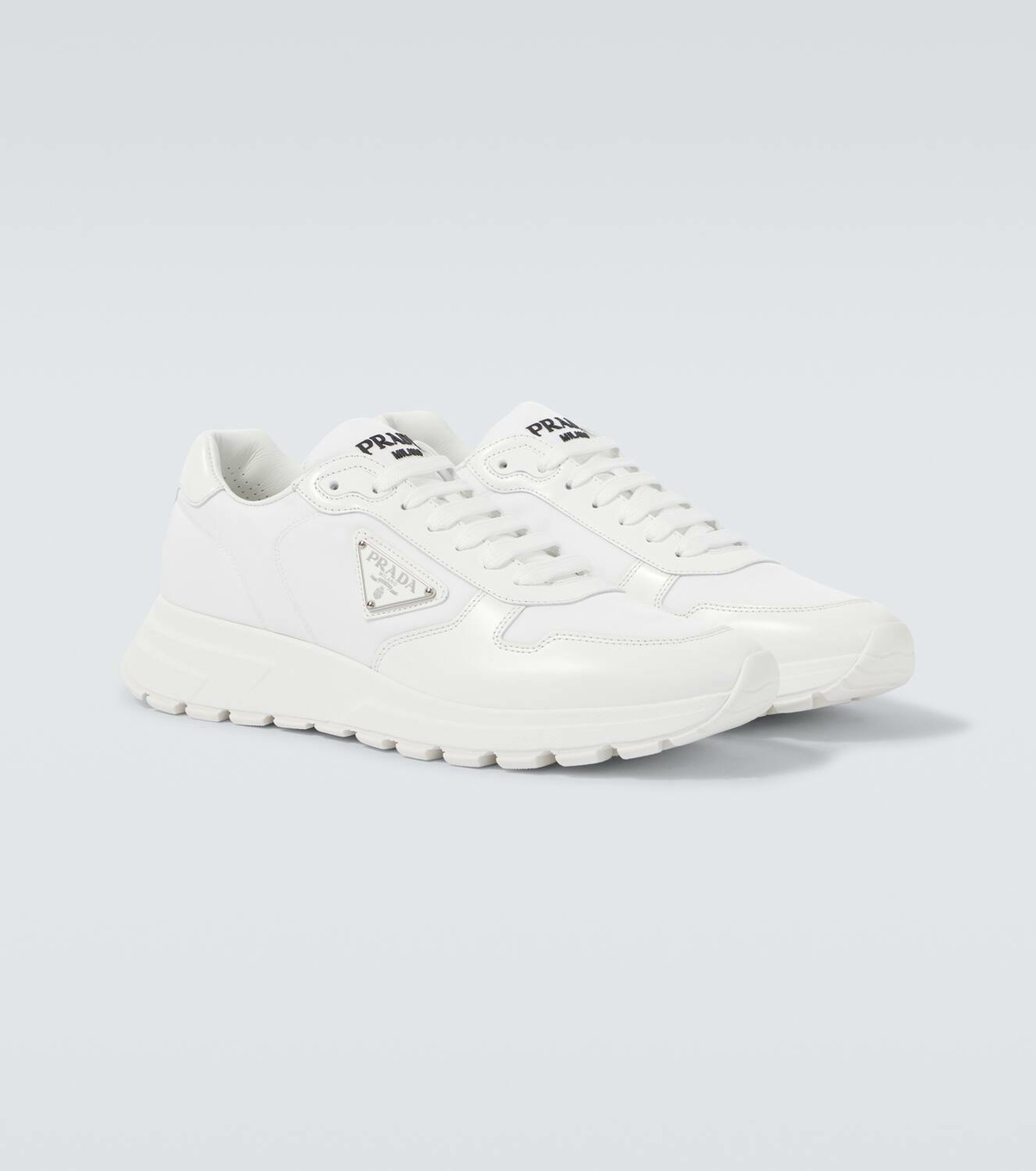 Prada Re-Nylon and leather sneakers Prada