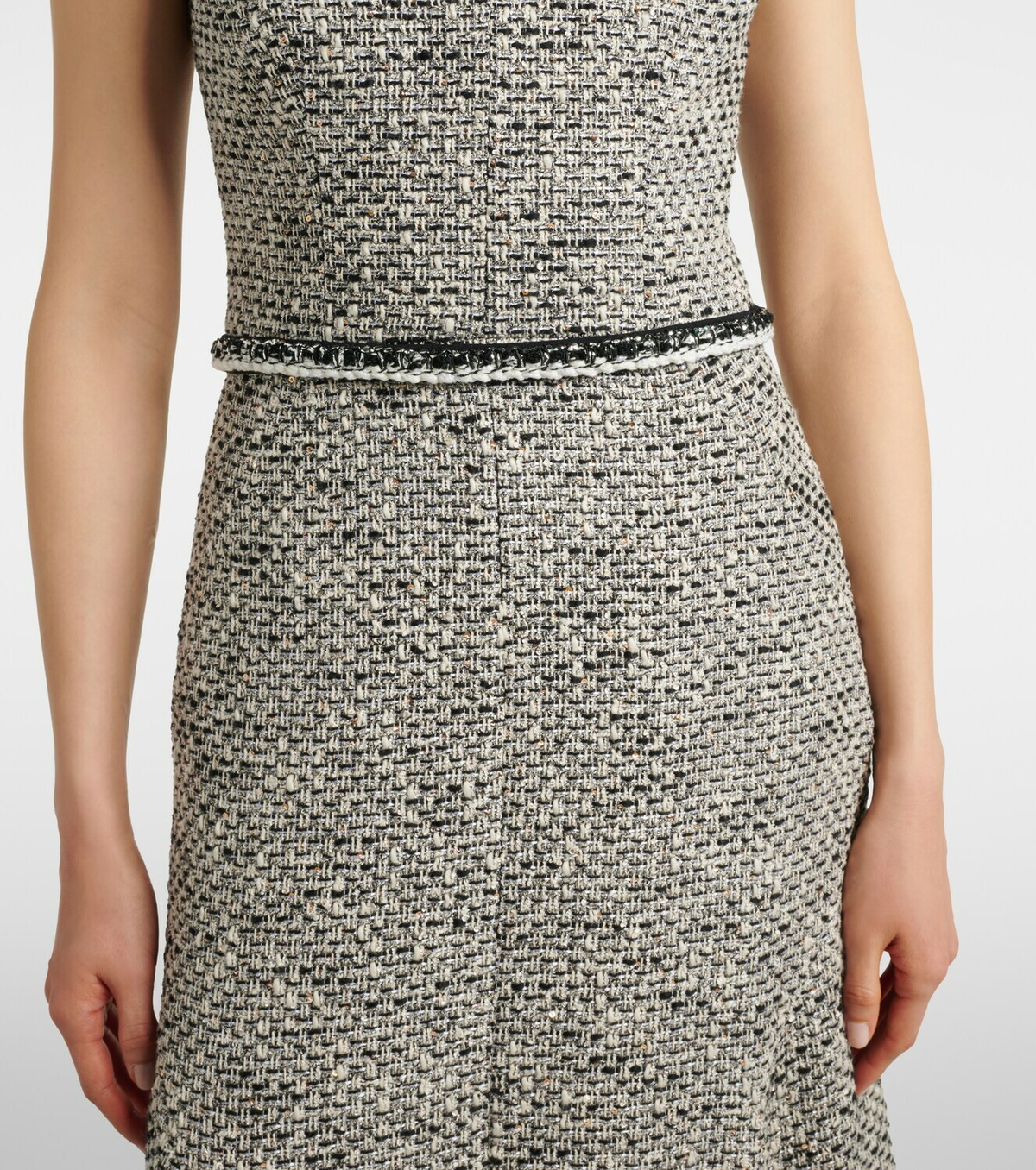 Safiyaa Andrea tweed midi dress