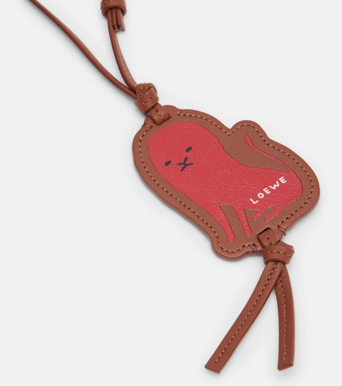 Loewe Lion leather bag charm