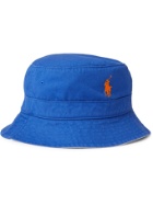 POLO RALPH LAUREN - Logo-Embroidered Cotton-Twill Bucket Hat - Blue