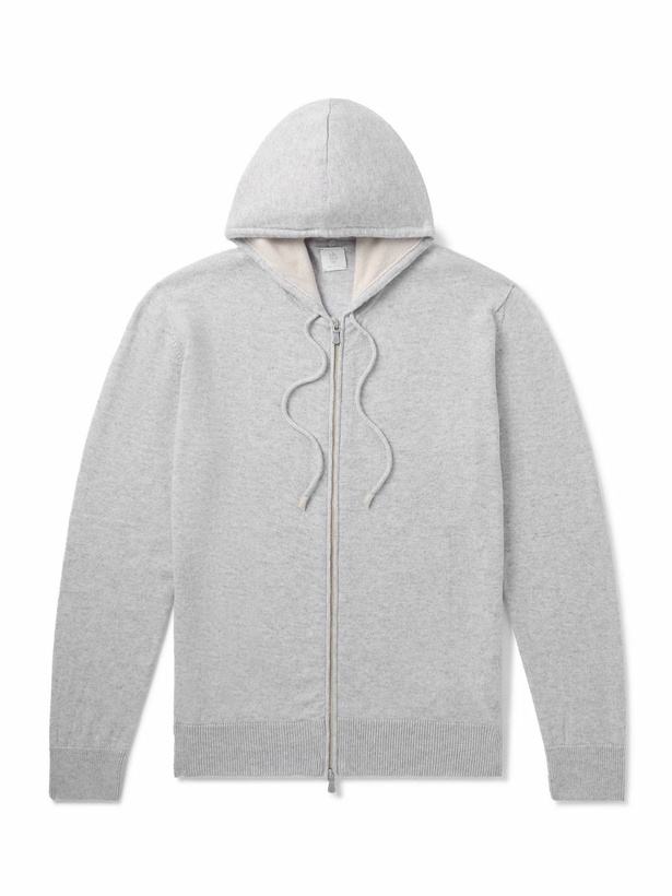 Photo: Eleventy - Cashmere Zip-Up Hoodie - Gray