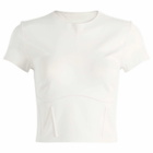 Nike Women's x SKIMS Matte Corset Short Sleeve Crop Top in Ivory