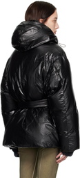 Acne Studios Black Hooded Puffer Down Jacket