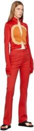 Marni Red Flared Trousers