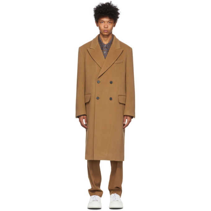 Solid Homme Beige Double-Breasted Coat Solid Homme
