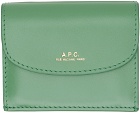 A.P.C. Green Genève Trifold Wallet