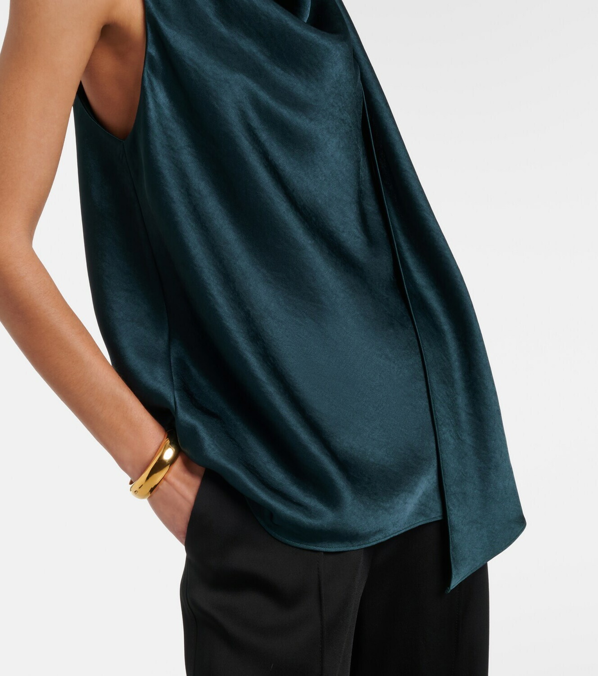 Vince Scarf-detail satin top