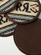 RRL - Set of Six Leather-Trimmed Wool and Cotton-Blend Jacquard Coasters