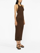 Selasi Brown Halterneck Knitted Dress