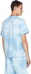 Martine Rose Blue Tie-Dye Logo T-Shirt