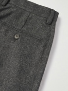 Sunspel - Tapered Merino Wool Trousers - Gray