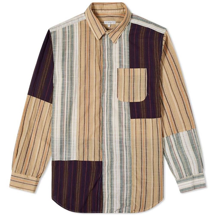 Photo: Engineered Garments Patchwork Stripe Combo Shirt