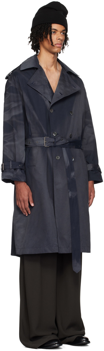 JiyongKim Sun-Bleached Hooded Single Coat - Black | Garmentory