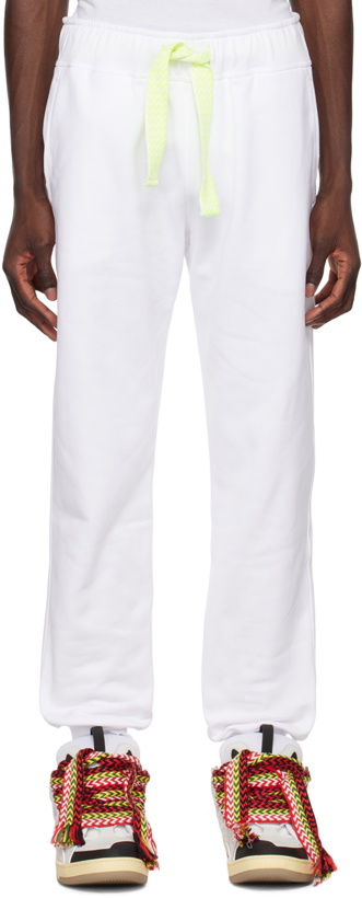 Photo: Lanvin White Curb Lace Lounge Pants