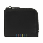 Paul Smith Men's Zip Stripe Wallet in Black