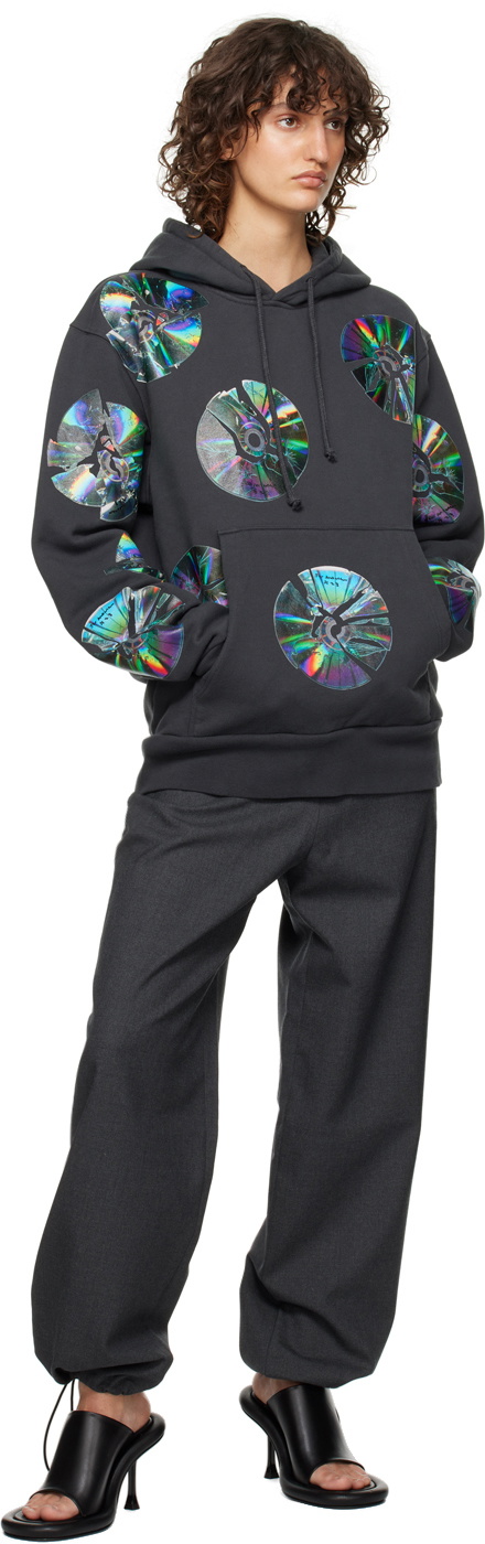 JW Anderson Black Smashed CD Hoodie