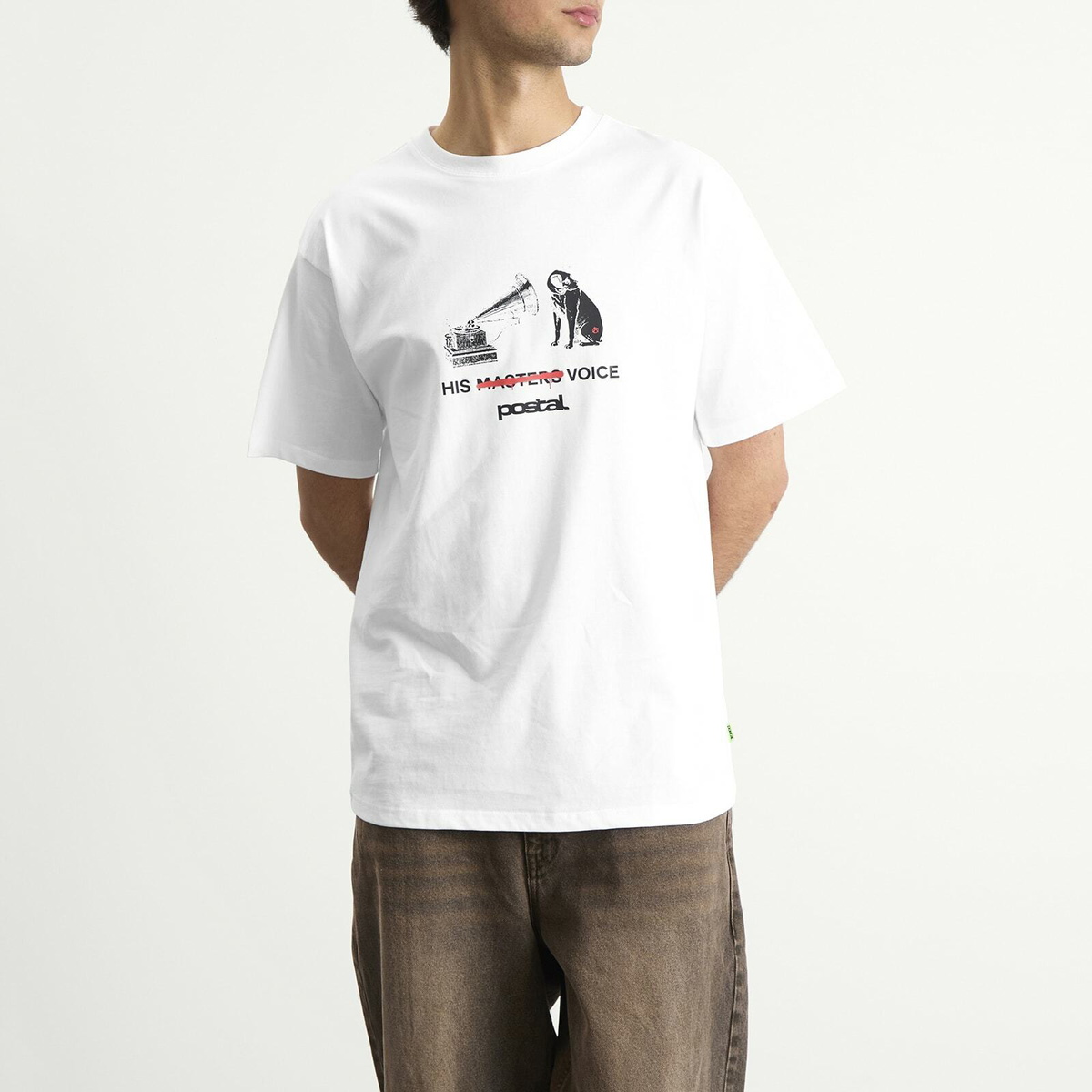 POSTAL Men's His Masters Voice T-Shirt in White