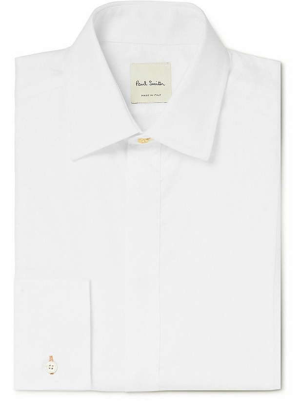 Photo: Paul Smith - Slim-Fit Bib-Front Cotton-Piqué Tuxedo Shirt - White