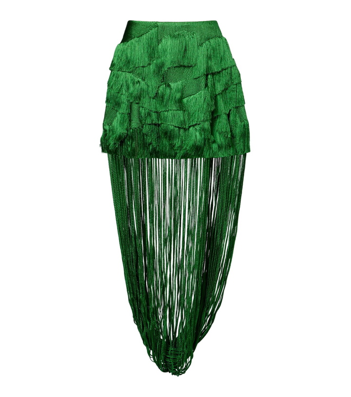 Photo: Xu Zhi Draped fringed miniskirt