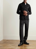 Mr P. - Herringbone Cotton-Twill Shirt - Black