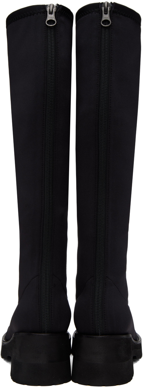 AMOMENTO Black Scuba Long Boots