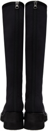 AMOMENTO Black Scuba Long Boots