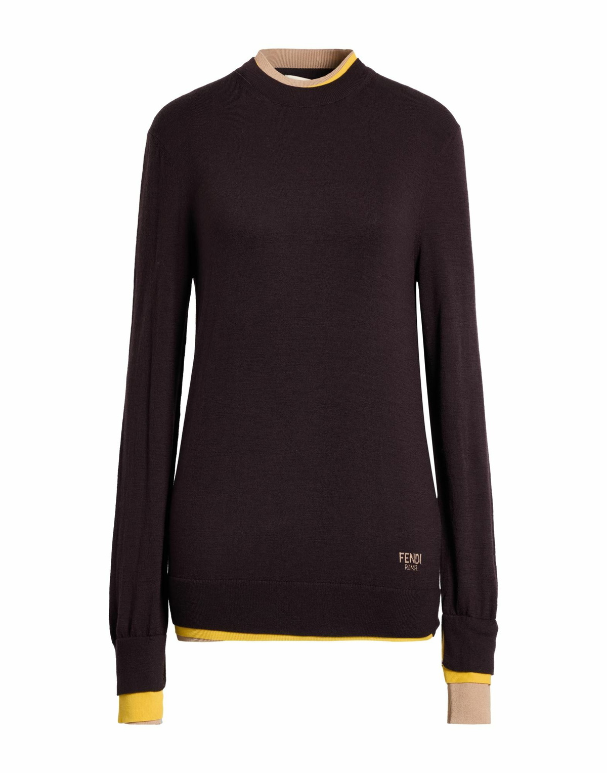 Fendi Womens Sweater Chocolate in Brown