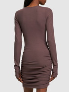 THE ANDAMANE Naida Ribbed Stretch Viscose Mini Dress