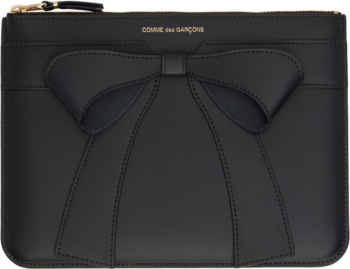 COMME des GARÇONS WALLETS Black Big Bow Pouch