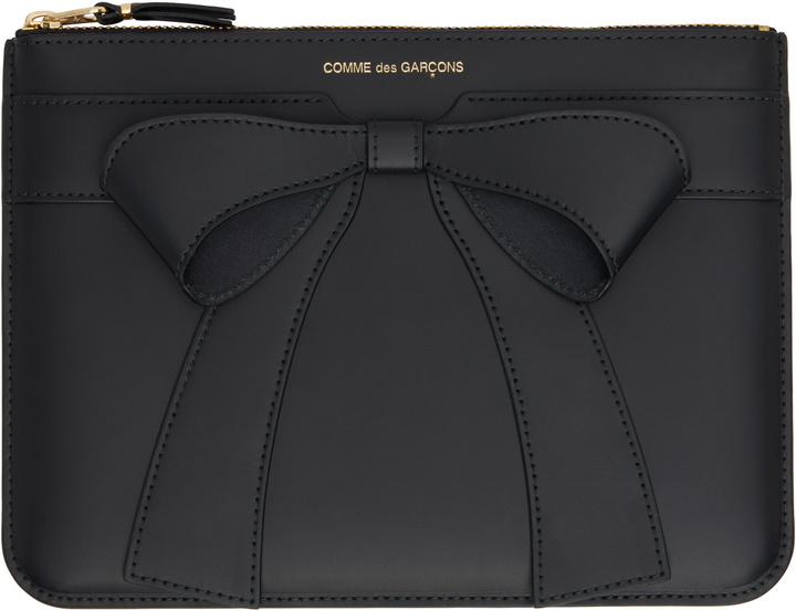 Photo: COMME des GARÇONS WALLETS Black Big Bow Pouch